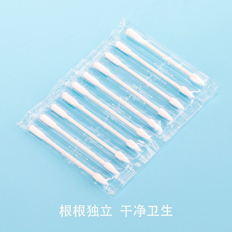 娇雪菲 双头棉棒脱脂棉花化妆掏耳清洁尖头圆头双用纸轴独立包装