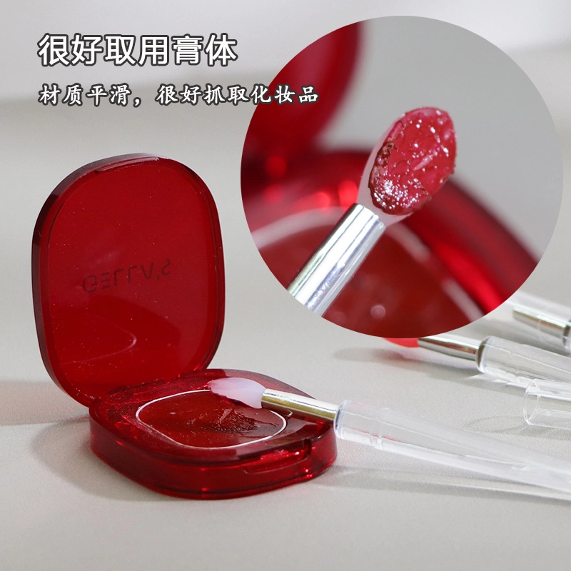 悦乐己    硅胶唇刷口红刷子眼影刷透明润唇膏涂抹棒亮片化妆刷便携带盖防尘 细节 便携