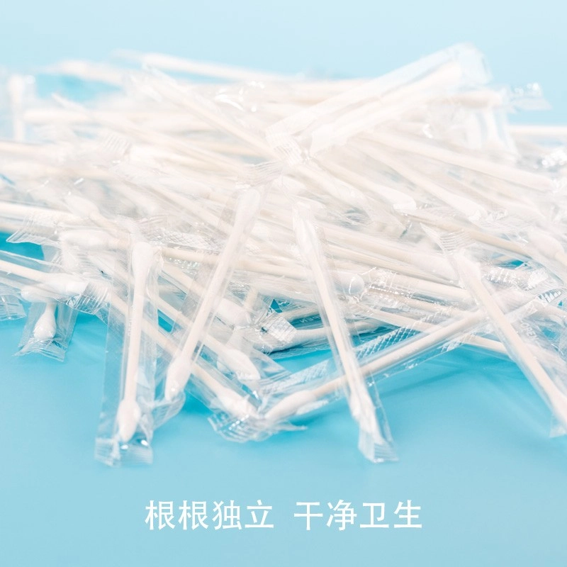 娇雪菲 双头棉棒脱脂棉花化妆掏耳清洁尖头圆头双用纸轴独立包装