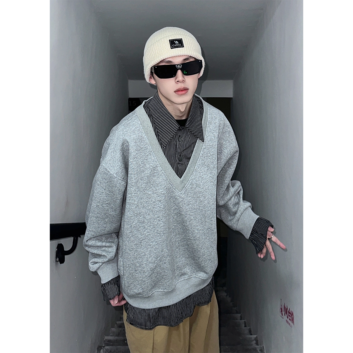 颂希尔 时尚简约舒适卫衣 男女同款