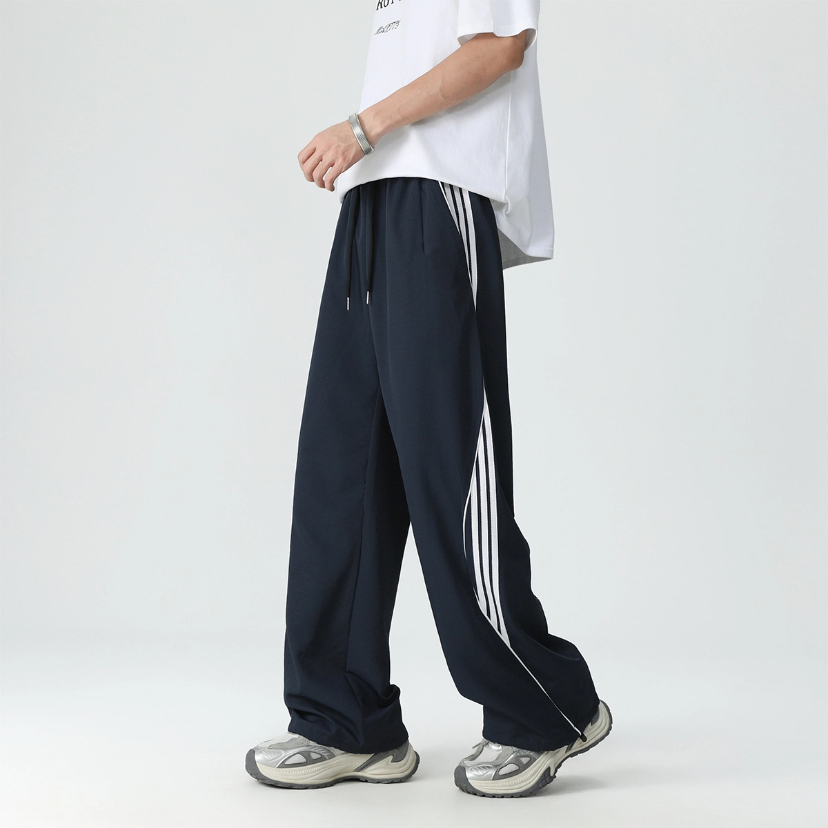 颂希尔 美式抽绳直筒休闲裤 男女同款