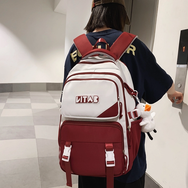 行途 大容量旅行大学生上课电脑韩版百搭 尼龙 书包双肩包 男女同款情侣款 多色