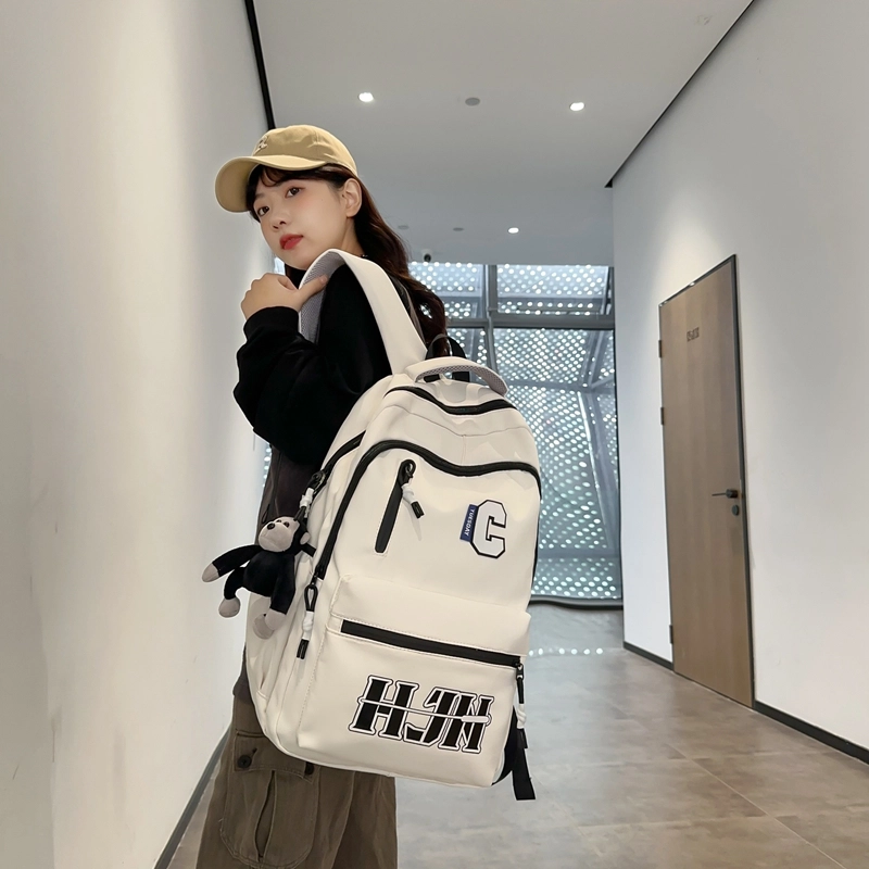行途 潮流字母时尚简约大容量旅行高级感休闲 尼龙 双肩包 男女同款情侣款 多色