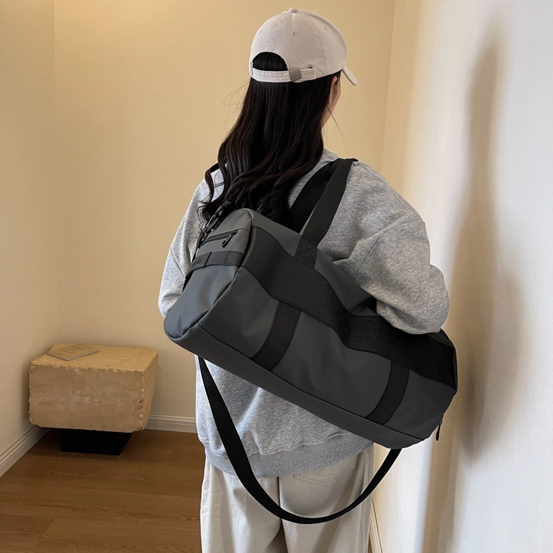 行途 干湿分离大容量瑜伽包时尚潮流轻便运动旅行包 布 健身包 中号 男女同款情侣款 黑色/粉色/酒红色/灰色/蓝色