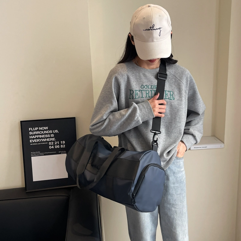 行途 干湿分离大容量瑜伽包时尚潮流轻便运动旅行包 布 健身包 中号 男女同款情侣款 黑色/粉色/酒红色/灰色/蓝色