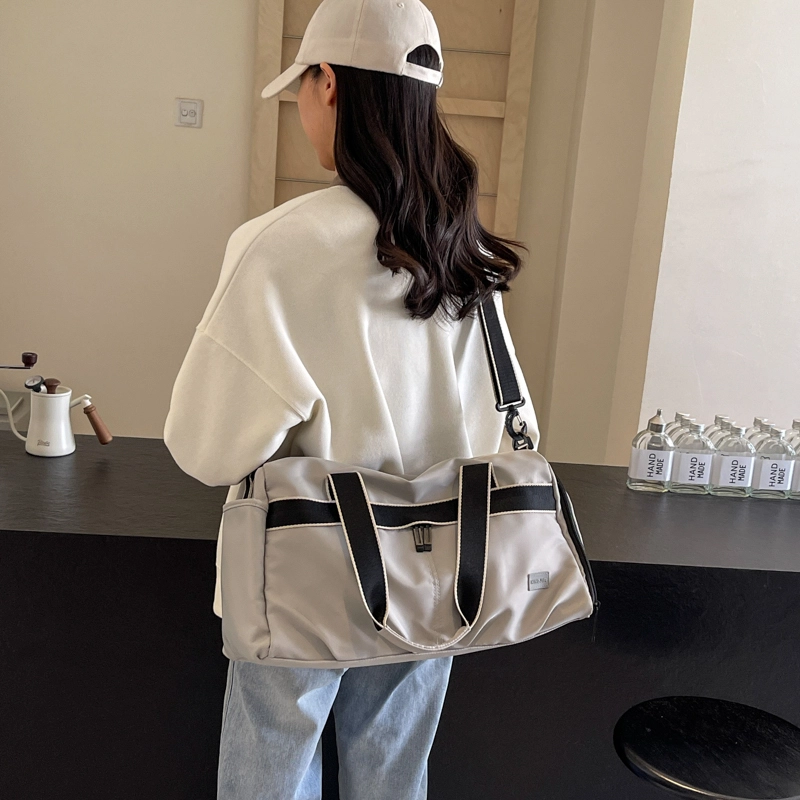 行途 干湿分离大容量轻便 织物 健身包 大号 男女同款情侣款 黑色/米白色/蓝色/粉色/灰色