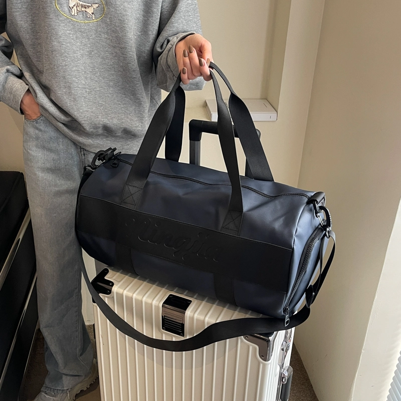 行途 干湿分离大容量瑜伽包时尚潮流轻便运动旅行包 布 健身包 中号 男女同款情侣款 黑色/粉色/酒红色/灰色/蓝色