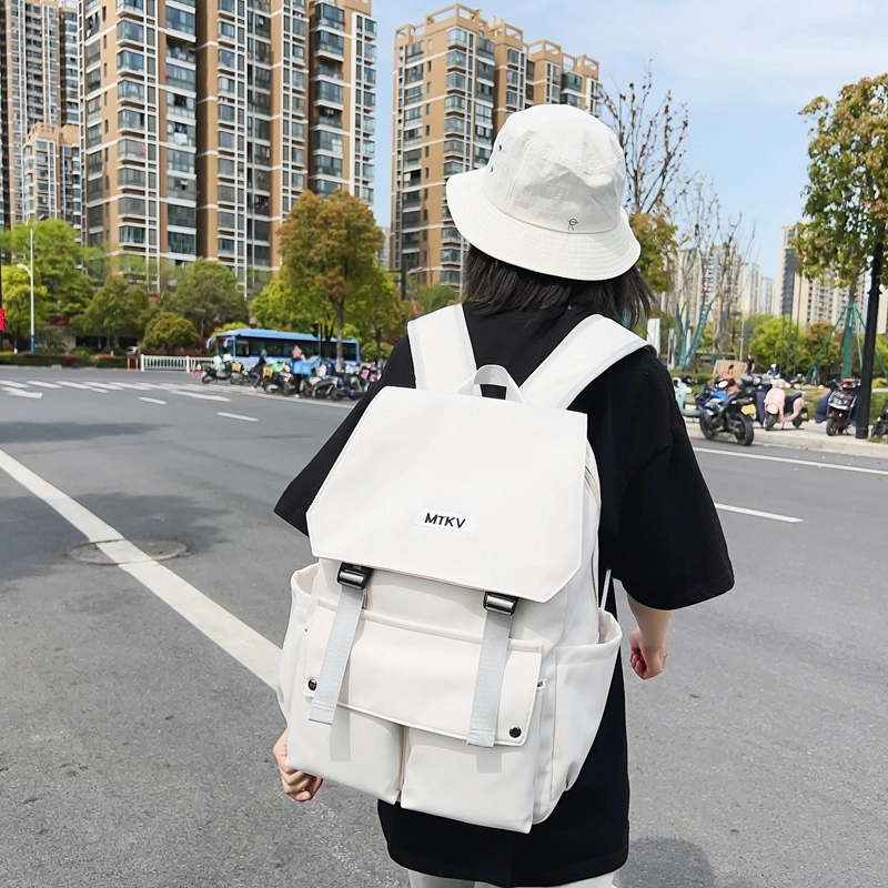 行途双肩背包潮韩版大容量初高中学生书包轻便高级简约旅行包男女通用尼龙多色