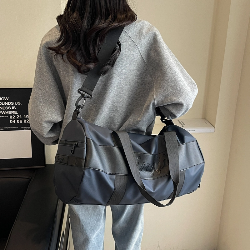 行途 干湿分离大容量瑜伽包时尚潮流轻便运动旅行包 布 健身包 中号 男女同款情侣款 黑色/粉色/酒红色/灰色/蓝色