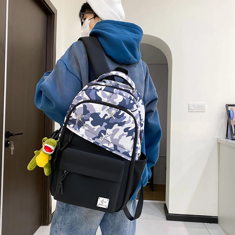 行途 大学生大容量小众休闲旅行电脑 尼龙 背包双肩包 男女同款情侣款 多色