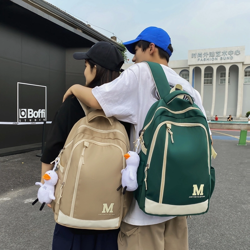 行途 大容量韩版休闲初高中生学生 尼龙双肩包 背包 常规 男女同款情侣款