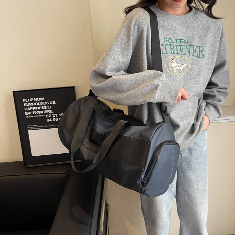 行途 干湿分离大容量瑜伽包时尚潮流轻便运动旅行包 布 健身包 中号 男女同款情侣款 黑色/粉色/酒红色/灰色/蓝色