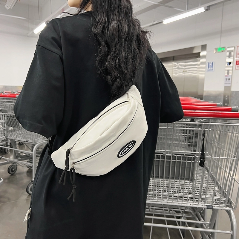 行途 日系休闲简约时尚百搭轻便潮流 尼龙 斜挎胸包 男女同款情侣款