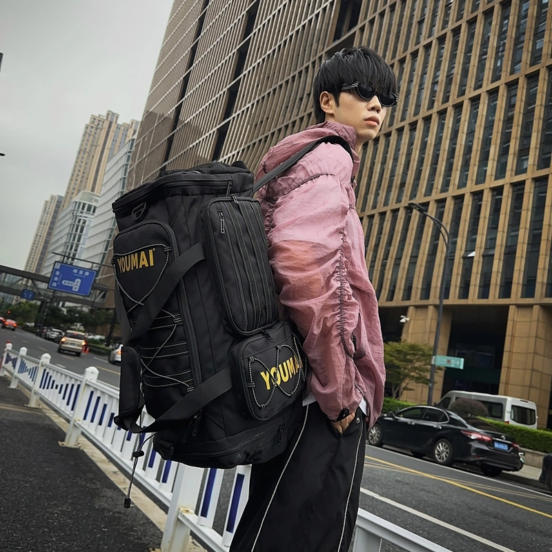 行途 大容量旅行袋短途多功能便携手提训练瑜伽包轻便防泼水待产包 尼龙 健身包 男女同款情侣款
