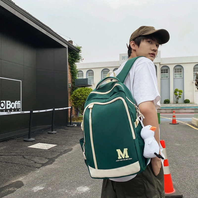 行途 大容量韩版休闲初高中生学生 尼龙双肩包 背包 常规 男女同款情侣款