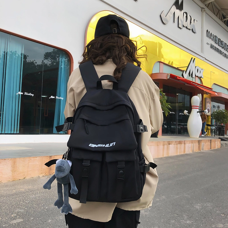 行途 运动潮流时尚 尼龙 双肩包 男女同款情侣款 黑色/蓝色/绿色