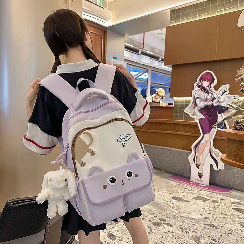 行途 可爱毛绒个性简约休闲 尼龙 双肩包 常规 女款 多色