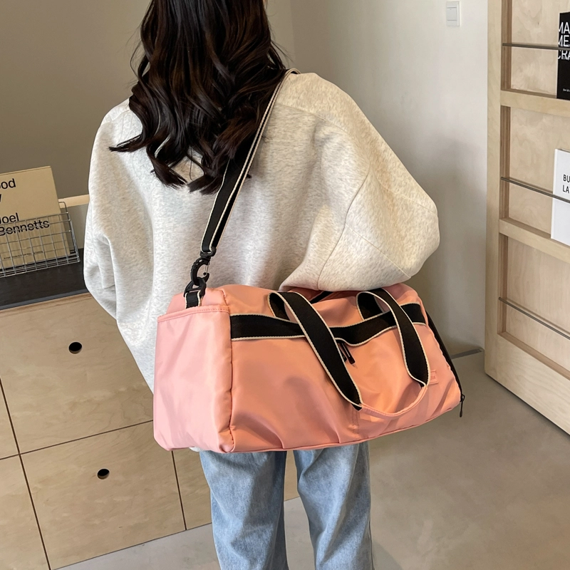 行途 干湿分离大容量轻便 织物 健身包 大号 男女同款情侣款 黑色/米白色/蓝色/粉色/灰色