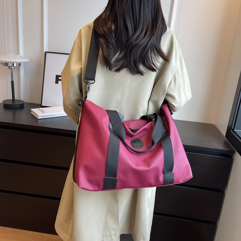行途 韩版大容量 织物 健身包 中号 男女同款情侣款 黑色/粉色/酒红色/灰色/蓝色
