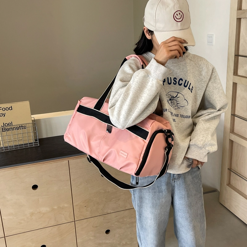 行途 干湿分离大容量轻便 织物 健身包 大号 男女同款情侣款 黑色/米白色/蓝色/粉色/灰色