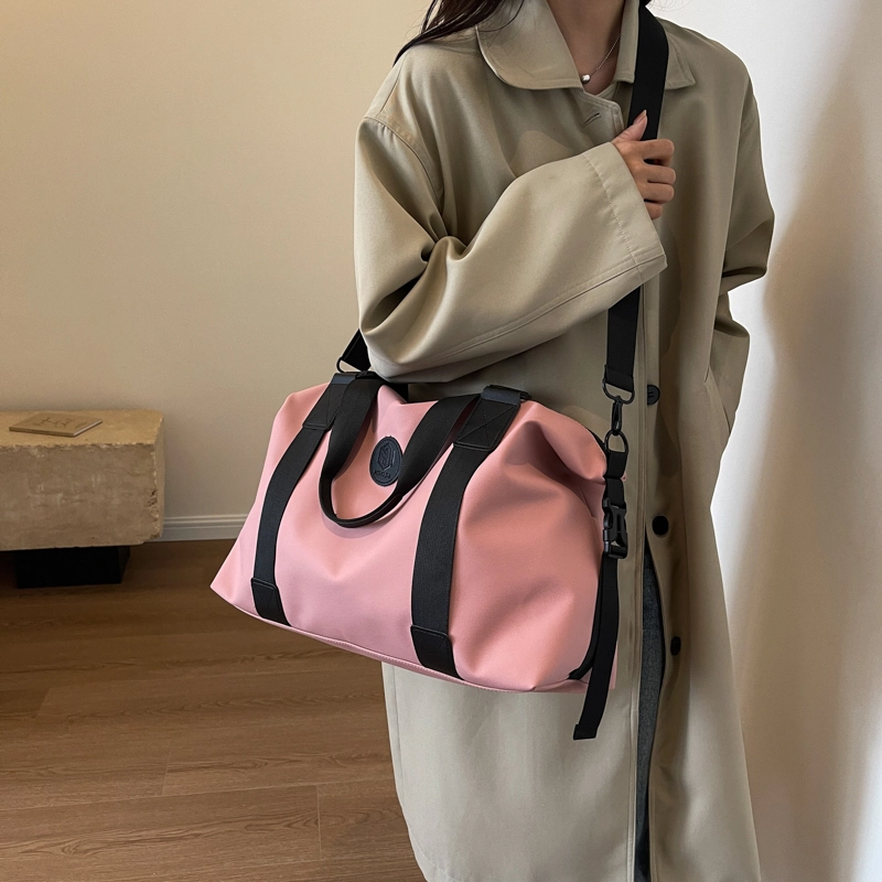 行途 韩版大容量 织物 健身包 中号 男女同款情侣款 黑色/粉色/酒红色/灰色/蓝色