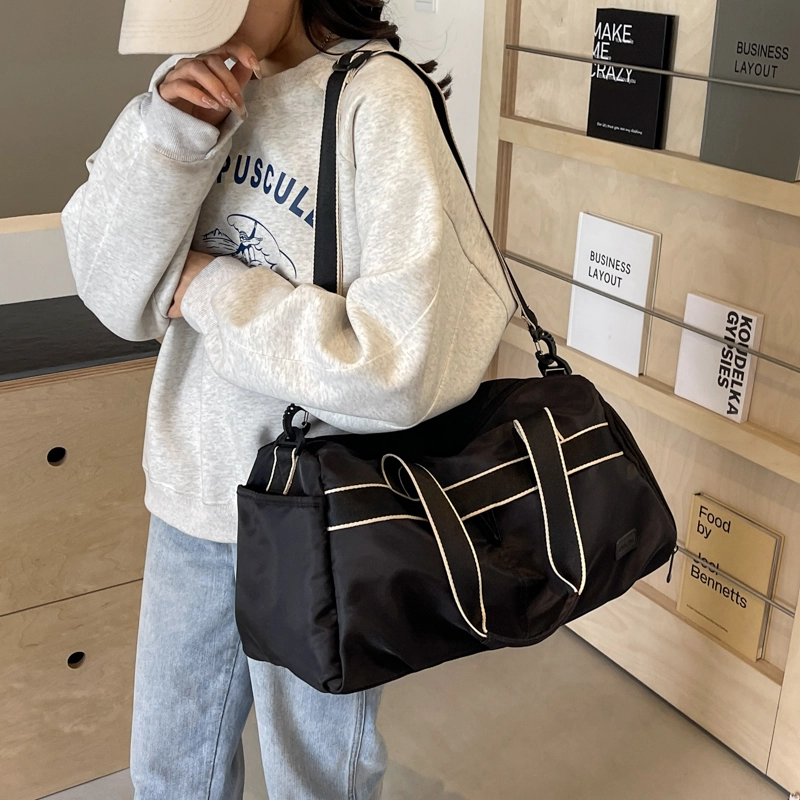 行途 干湿分离大容量轻便 织物 健身包 大号 男女同款情侣款 黑色/米白色/蓝色/粉色/灰色