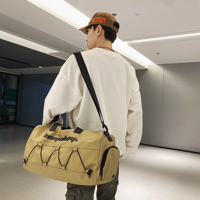 行途 大容量干湿分离 牛津布 手提单肩斜挎旅行包健身包 大号 男女同款情侣款 黑色/白色/蓝色/卡其色