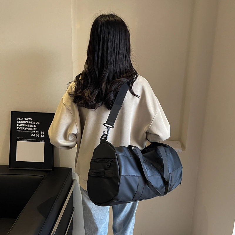 行途 干湿分离大容量瑜伽包时尚潮流轻便运动旅行包 布 健身包 中号 男女同款情侣款 黑色/粉色/酒红色/灰色/蓝色