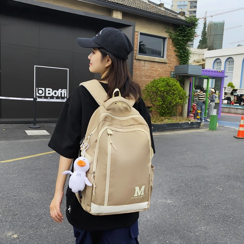 行途 大容量韩版休闲初高中生学生 尼龙双肩包 背包 常规 男女同款情侣款