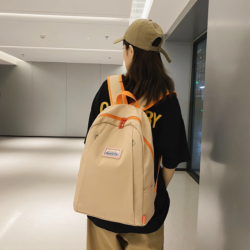 行途 港风大容量简约双肩包初中高中生尼龙书包男女同款轻便电脑包 多色