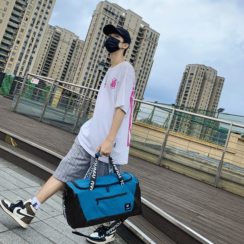 行途 旅行包干湿分离运动瑜伽包独立鞋仓大容量短途旅行训练包 牛津布 健身包 中号 男女同款情侣款 黑色/灰色/砖红色/绿色/蓝色/粉色