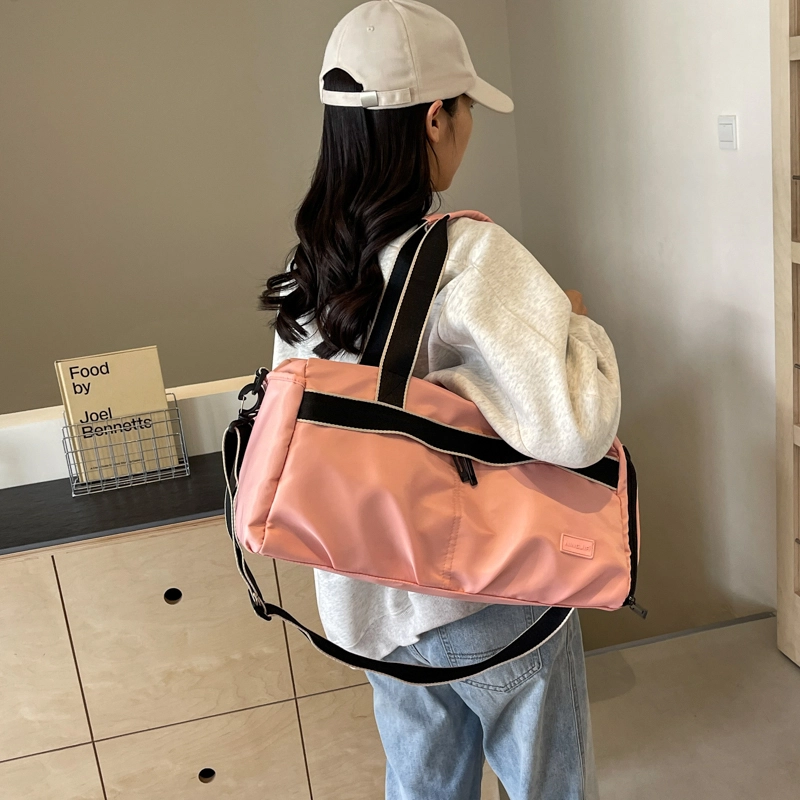 行途 干湿分离大容量轻便 织物 健身包 大号 男女同款情侣款 黑色/米白色/蓝色/粉色/灰色