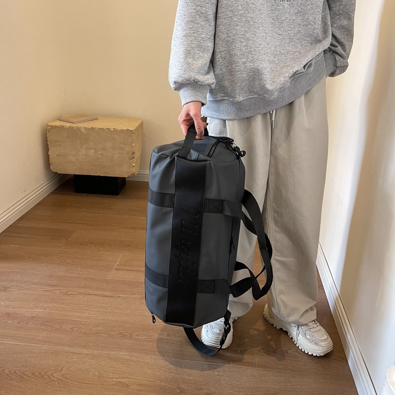 行途 干湿分离大容量瑜伽包时尚潮流轻便运动旅行包 布 健身包 中号 男女同款情侣款 黑色/粉色/酒红色/灰色/蓝色