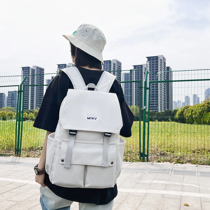 行途双肩背包潮韩版大容量初高中学生书包轻便高级简约旅行包男女通用尼龙多色