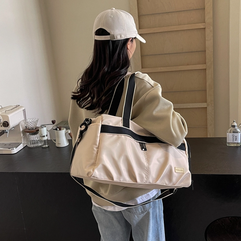 行途 干湿分离大容量轻便 织物 健身包 大号 男女同款情侣款 黑色/米白色/蓝色/粉色/灰色