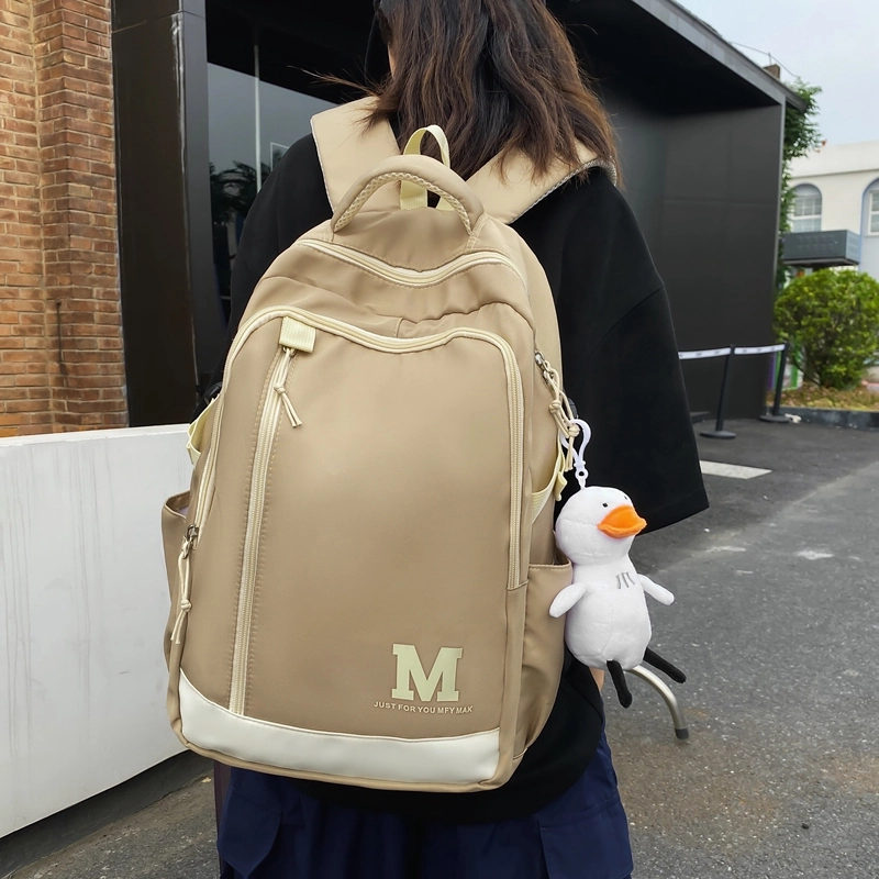 行途 大容量韩版休闲初高中生学生 尼龙双肩包 背包 常规 男女同款情侣款