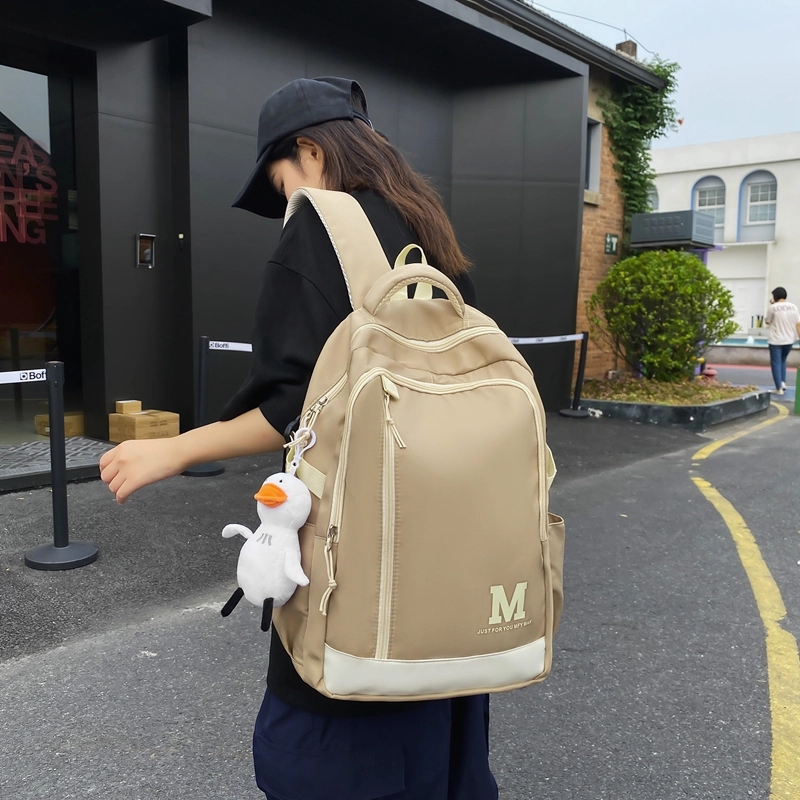 行途 大容量韩版休闲初高中生学生 尼龙双肩包 背包 常规 男女同款情侣款
