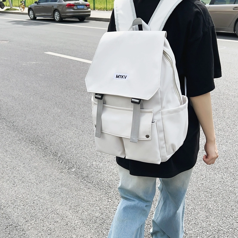 行途双肩背包潮韩版大容量初高中学生书包轻便高级简约旅行包男女通用尼龙多色