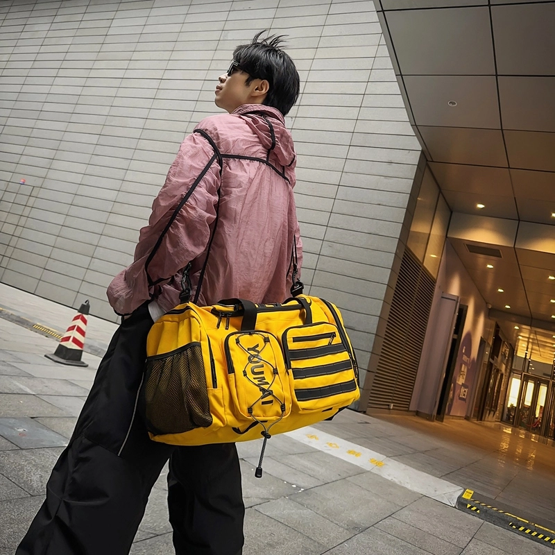 行途 大容量旅行袋短途多功能便携手提训练瑜伽包轻便防泼水待产包 尼龙 健身包 男女同款情侣款