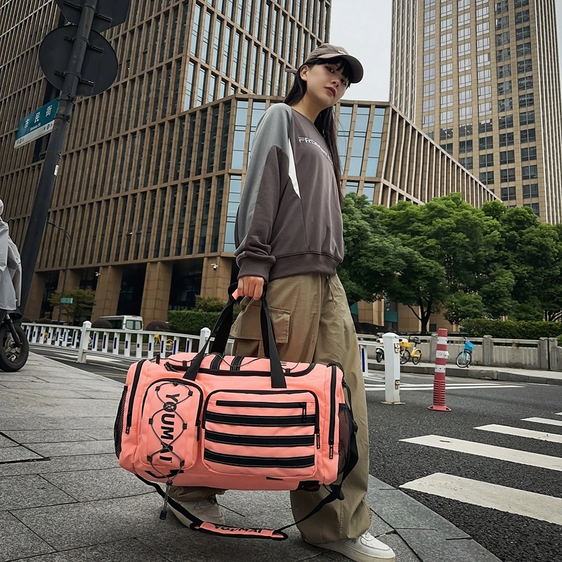 行途 大容量旅行袋短途多功能便携手提训练瑜伽包轻便防泼水待产包 尼龙 健身包 男女同款情侣款