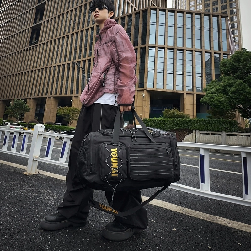 行途 大容量旅行袋短途多功能便携手提训练瑜伽包轻便防泼水待产包 尼龙 健身包 男女同款情侣款