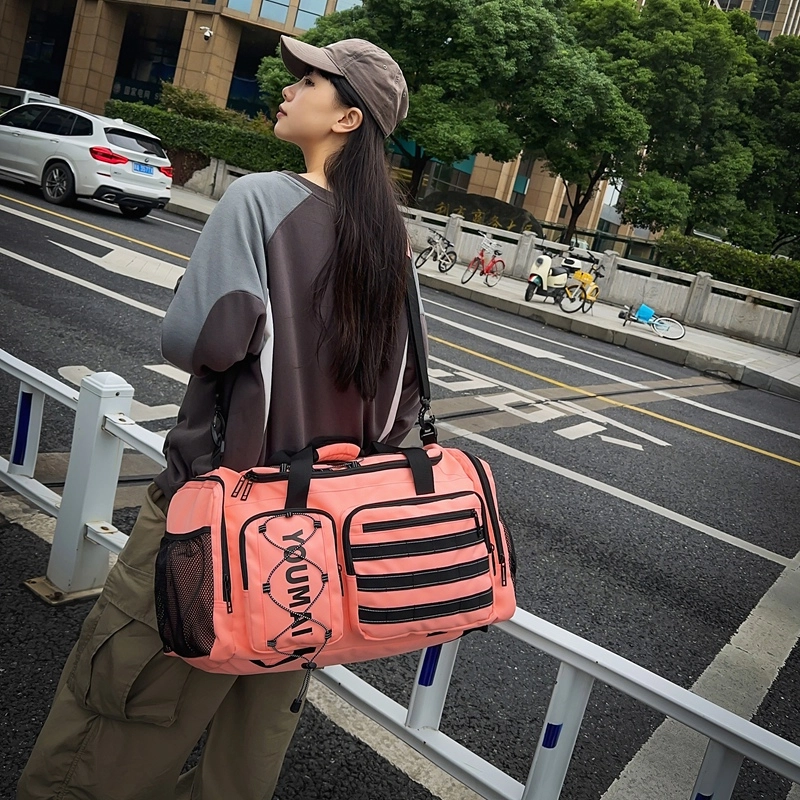 行途 大容量旅行袋短途多功能便携手提训练瑜伽包轻便防泼水待产包 尼龙 健身包 男女同款情侣款