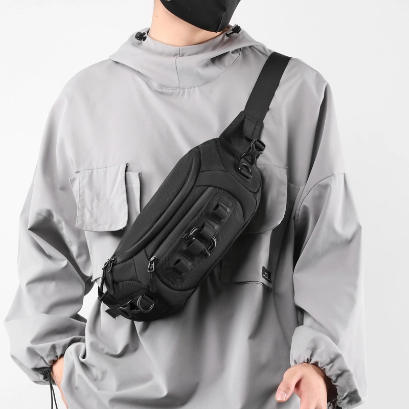 行途 多功能百搭 尼龙布 胸包 常规 男女同款情侣款 灰色/深蓝色/黑色/迷彩色