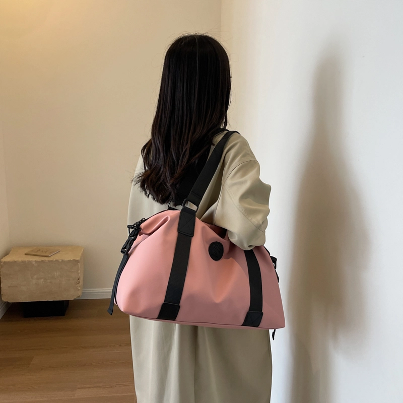 行途 韩版大容量 织物 健身包 中号 男女同款情侣款 黑色/粉色/酒红色/灰色/蓝色