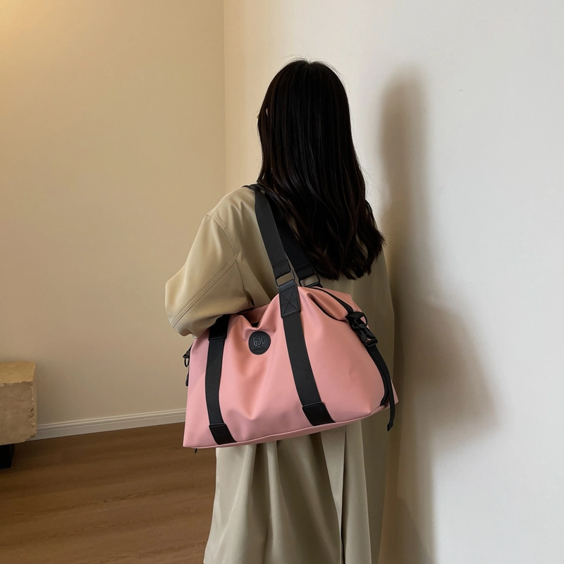 行途 韩版大容量 织物 健身包 中号 男女同款情侣款 黑色/粉色/酒红色/灰色/蓝色