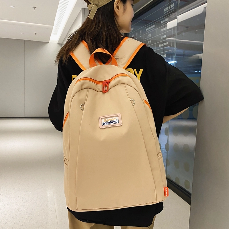 行途 港风大容量简约双肩包初中高中生尼龙书包男女同款轻便电脑包 多色