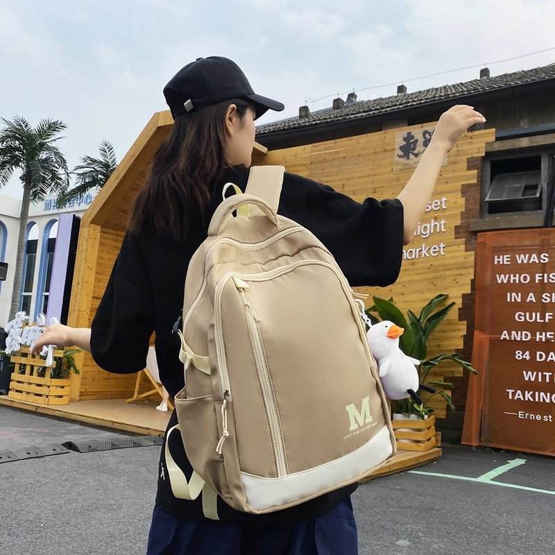 行途 大容量韩版休闲初高中生学生 尼龙双肩包 背包 常规 男女同款情侣款