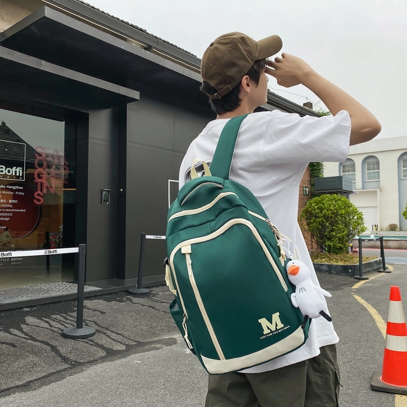 行途 大容量韩版休闲初高中生学生 尼龙双肩包 背包 常规 男女同款情侣款