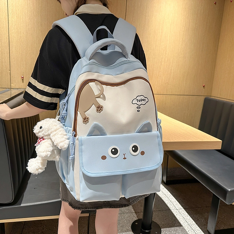 行途 可爱毛绒个性简约休闲 尼龙 双肩包 常规 女款 多色