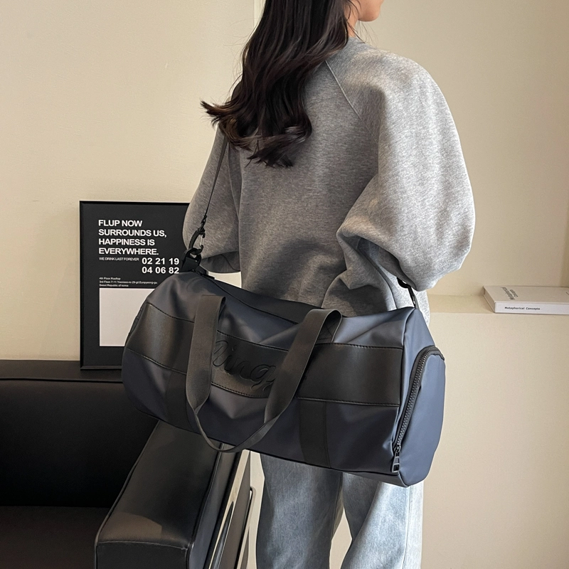 行途 干湿分离大容量瑜伽包时尚潮流轻便运动旅行包 布 健身包 中号 男女同款情侣款 黑色/粉色/酒红色/灰色/蓝色